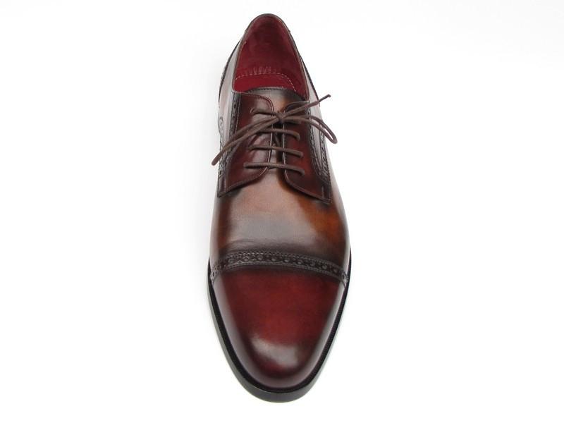 Paul Parkman Bordeaux & Tobacco Derby Shoes - 046-BRD-BRW