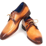 Paul Parkman Brown & Camel Hand-Painted Derby Shoes - 326-CMLBRW