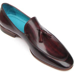 Paul Parkman Tassel Loafer Black & Purple Shoes - 049-BLK-PURP