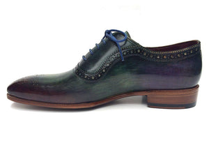 Paul Parkman Green & Purple Handmade Oxfords - OPK215C