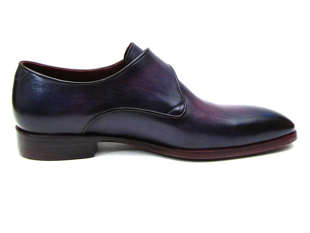Paul Parkman Single Monkstrap Shoes Purple Leather - DW754T
