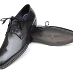 Paul Parkman Ghillie Lacing Plain Toe Black Shoes - 076-BLK