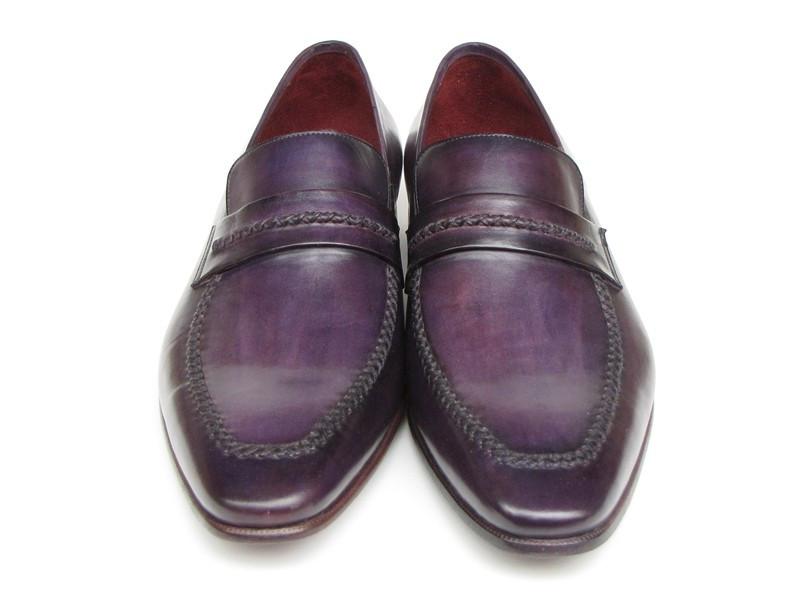 Paul Parkman Purple Loafers Handmade Slip-On Shoes - 068-PURP
