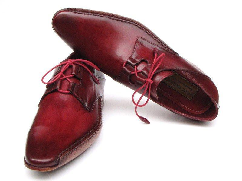 Paul Parkman Ghillie Lacing Handsewn Shoes Burgundy - 022-BUR