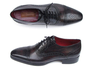Paul Parkman Captoe Oxfords Bronze & Black Shoes - 77U844