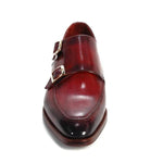 Paul Parkman Double Monkstrap Shoes Black & Bordeaux - PP3851