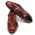 Paul Parkman Handmade Lace-Up Casual Shoes Brown Hand-Painted - 84654-BRW