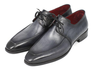 Paul Parkman Gray & Black Apron Derby Shoes - 13SX51
