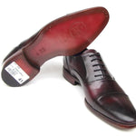 Paul Parkman Captoe Oxfords Black Purple Shoes - 074-PURP-BLK