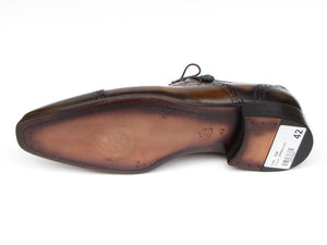 Paul Parkman Captoe Oxfords Camel & Olive Shoes - 024-OLV