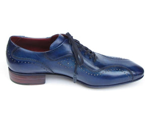 Paul Parkman Handmade Lace-Up Casual Shoes Blue - 84654-BLU