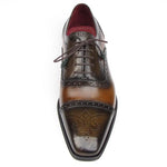 Paul Parkman Captoe Oxfords Camel & Olive Shoes - 024-OLV