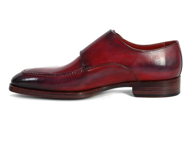 Paul Parkman Double Monkstrap Shoes Black & Bordeaux - PP3851