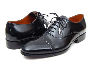 Paul Parkman Captoe Oxfords Black Dress Shoes - 78RG61