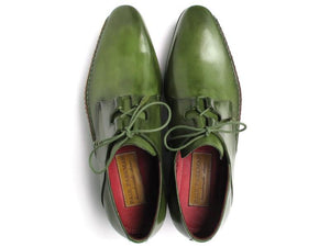 Paul Parkman Ghillie Lacing Handsewn Shoes Green - 022-GREEN