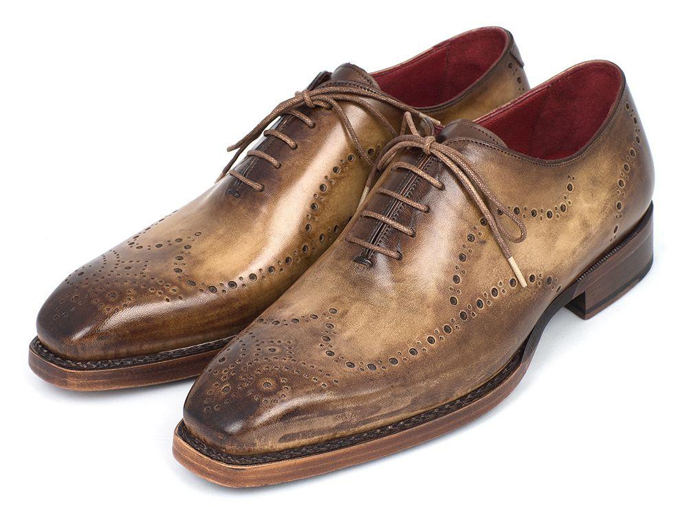 Paul Parkman Goodyear Welted Wingtip Oxfords Antique Olive - 87OLV54