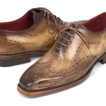 Paul Parkman Goodyear Welted Wingtip Oxfords Antique Olive - 87OLV54