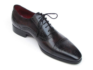 Paul Parkman Captoe Oxfords Bronze & Black Shoes - 77U844