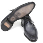 Paul Parkman Gray & Black Apron Derby Shoes - 13SX51
