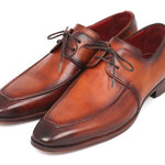 Paul Parkman Brown Leather Apron Derby Shoes - 33SX92