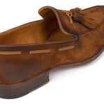 Paul Parkman Tassel Loafer Brown Antique Suede Shoes - TAB32FG