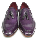 Paul Parkman Tassel Loafer Purple Hand Painted Leather - 083-PURP