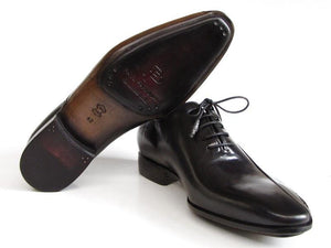 Paul Parkman Black Leather Oxfords Side Handsewn - 018-BLK
