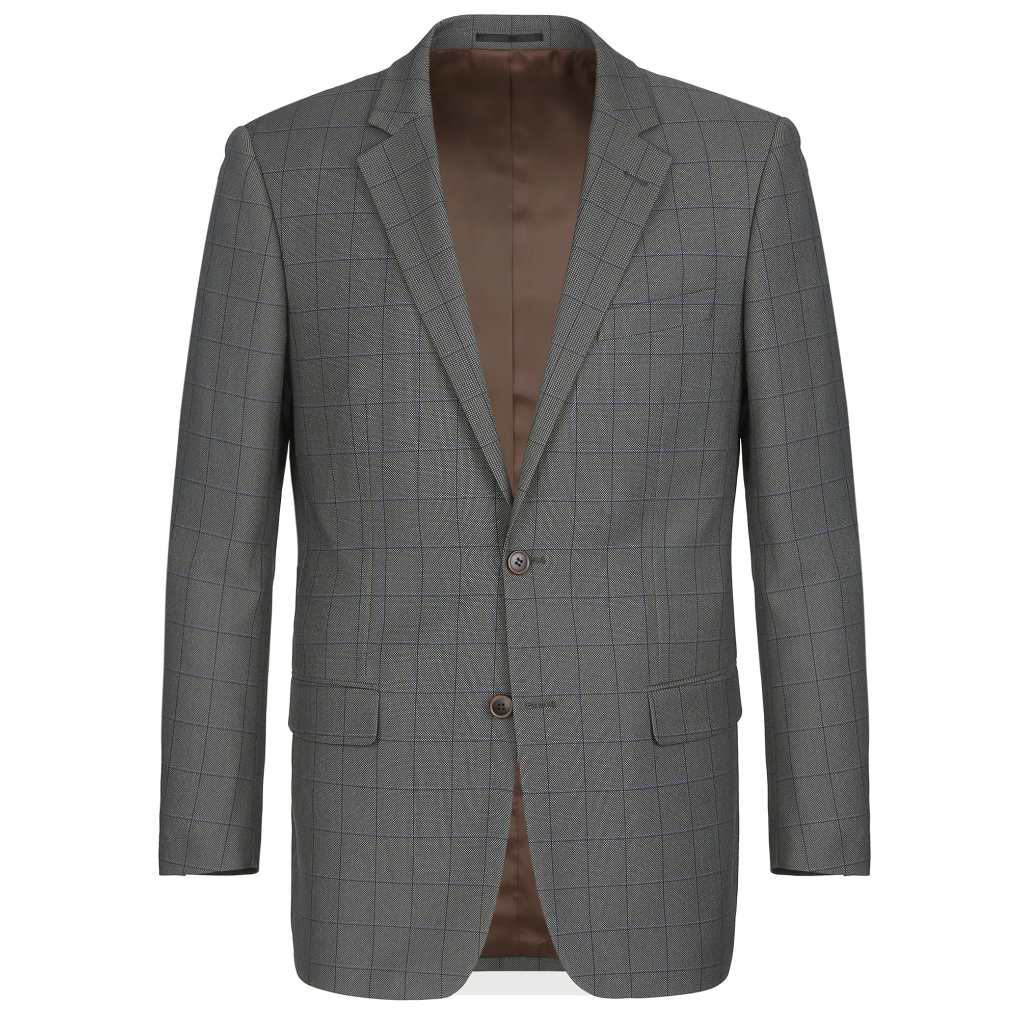 RENOIR Two Piece Classic Fit Windowpane Check Dress Suit 292-2