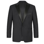 RENOIR Classic Fit Black Tuxedo Peak Lapel Dress Suit 201-1