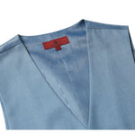 RENOIR Blue Business Suit Vest Regular Fit Dress Suit Waistcoat 201-11