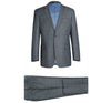 RENOIR Light Grey Two Piece Classic Fit Windowpane Check Dress Suit 293-5