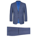 RENOIR Two Piece Classic Fit Stretch Plaid Dress Suit 291-19