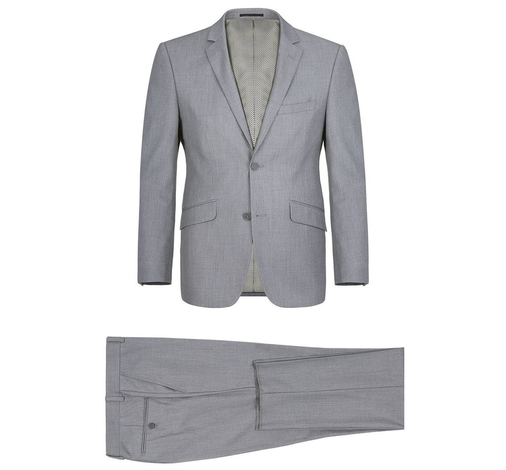 RENOIR Slim Fit Solid Notch Lapel 2-Piece Suit 2110-2
