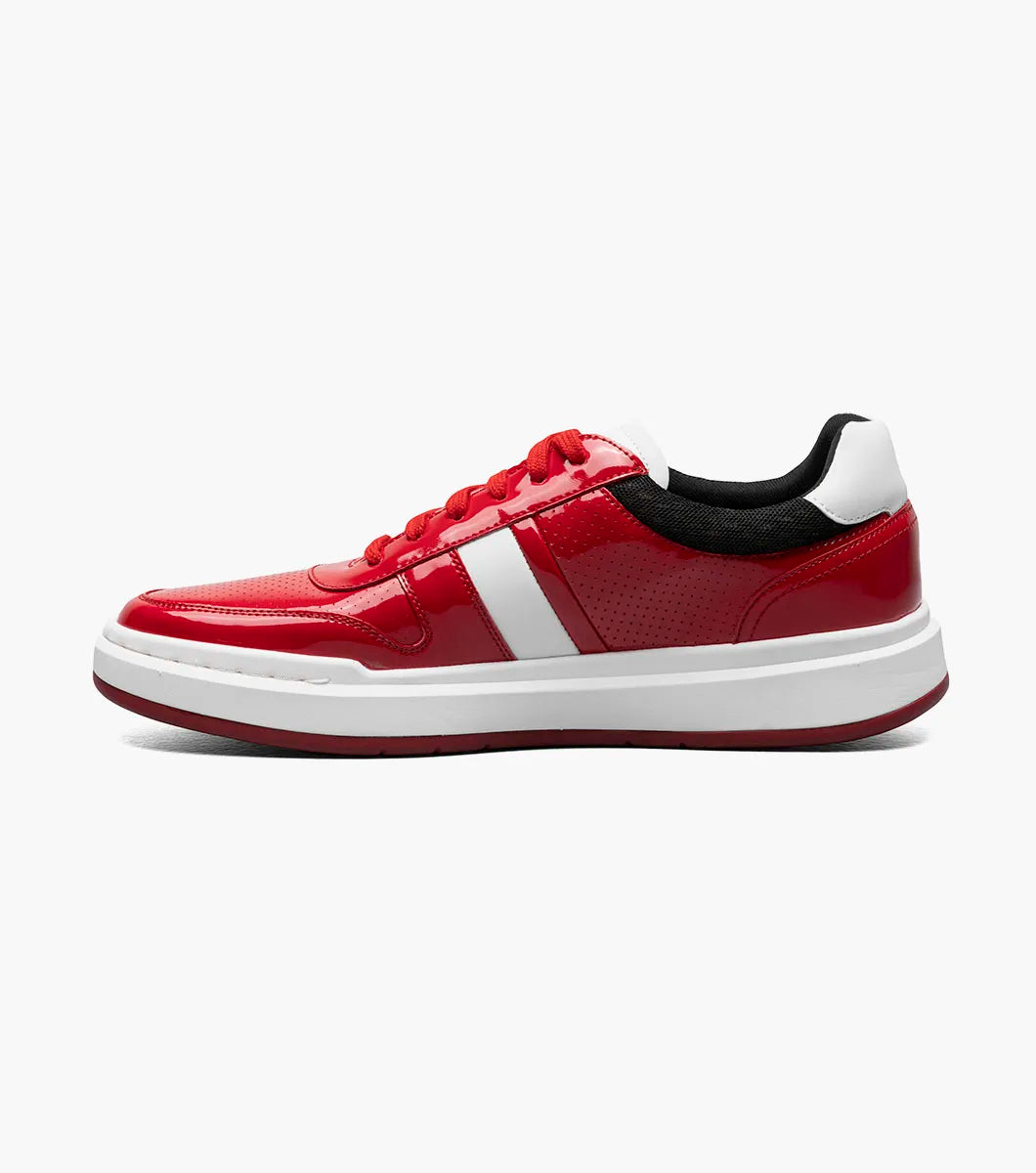 Stacy Adams - CASHTON Moc Toe Lace Up Sneaker - Red - 25531-600