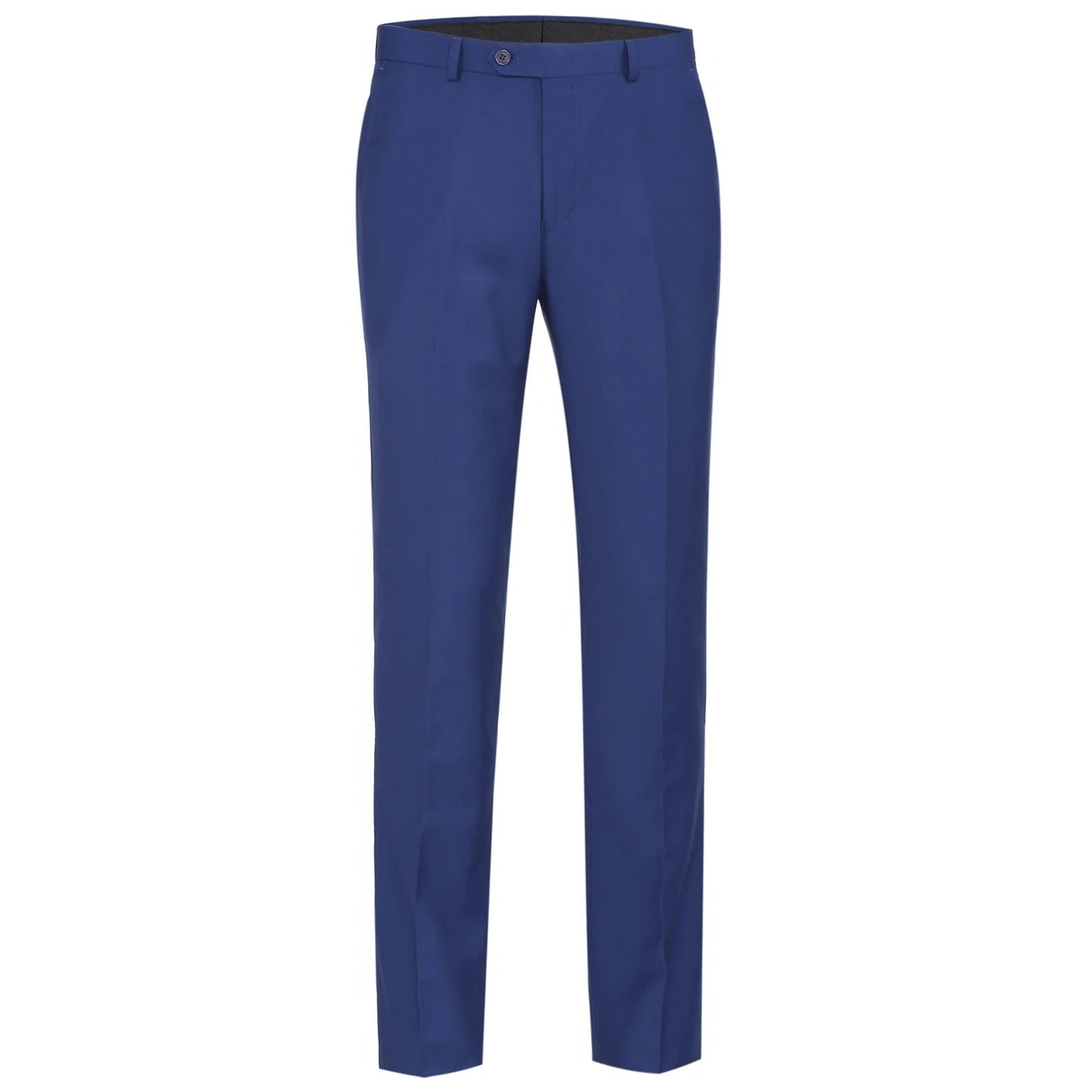 The Alessandro Vitello by Renoir Blue Classic Fit Flat Front Suit Separate Pants 201-20 are expertly tailored in a classic fit, featuring a button and zip closure.