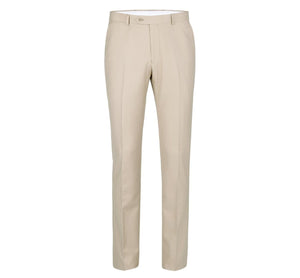 RENOIR Beige Classic Fit Flat Front Suit Separate Pants 201-3