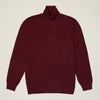 Inserch Cotton Blend Turtleneck Sweater Burgundy 4708