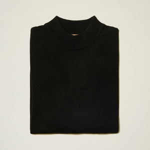 Inserch Cotton Blend Mock Neck Sweater Black 4308