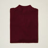 Inserch Cotton Blend Mock Neck Sweater Burgundy 4308