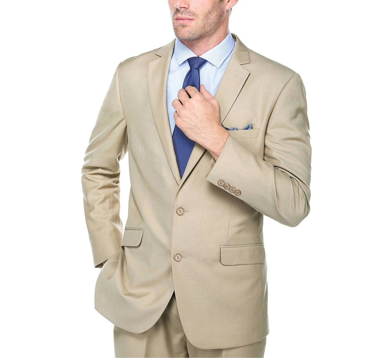 RENOIR 2-Piece Slim Fit Notch Lapel Solid Suit 203-11 – Unique