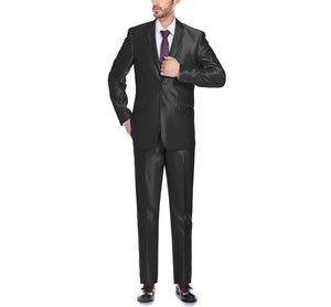 RENOIR Sharkskin Classic Fit Italian Styled Two Piece Suit 207-1