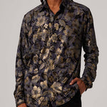 Inserch Abstract Floral Knit Shirt 2248-33 Grey