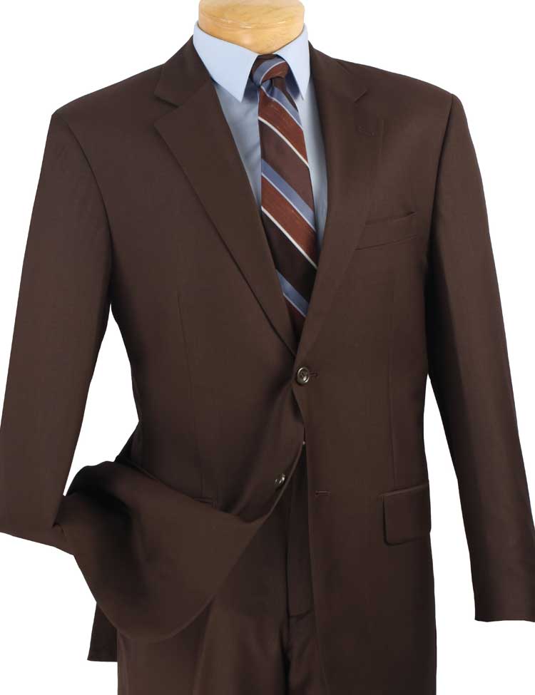Vinci Regular Fit 2 Piece Suit (Brown) 2C900-2