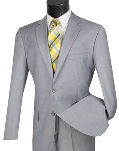 Vinci Regular Fit 2 Piece Suit (Light Gray) 2C900-2