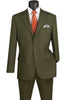 Vinci Single Breasted Poplin Dacron Suit (Olive) 2PP