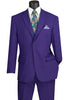 Vinci Single Breasted Poplin Dacron Suit (Purple) 2PP