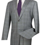 Vinci Glen Plaid Dress Suit 2 Piece Regular Fit (Gray) 2RW-1