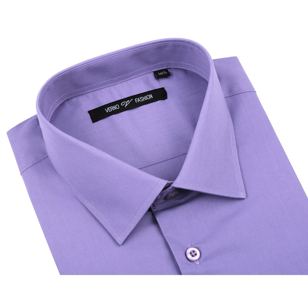 RENOIR Lavender Classic/Regular Fit Long Sleeve Spread Collar Dress Shirt TC624