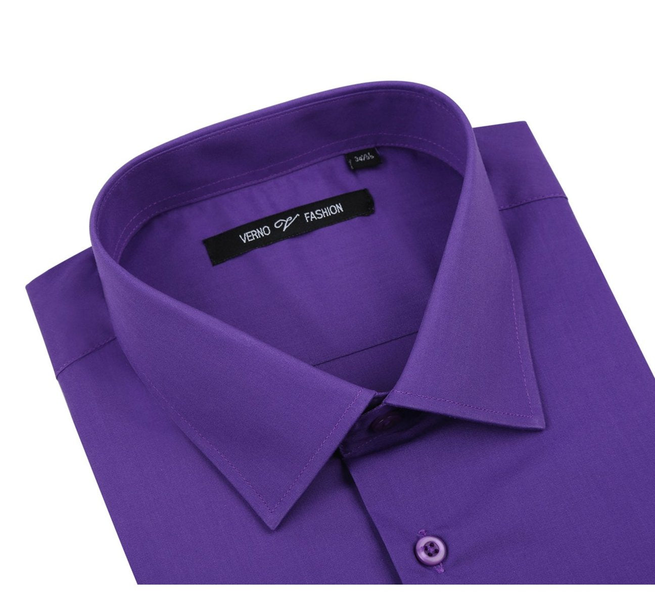 RENOIR Lilac Classic/Regular Fit Long Sleeve Spread Collar Dress Shirt TC640