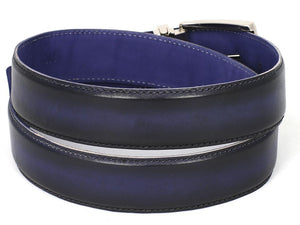 Paul Parkman Leather Belt Dual Tone Navy & Blue - B01-NVY-BLU